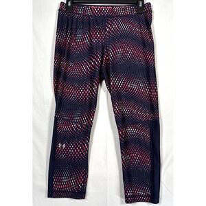 Under Armour Women's Sz Large Heat Gear‎ Blue Colorful Leggings Pants